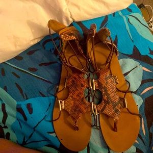 ALDO gladiator sandals bungee loops